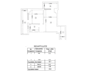 Apartament 2 camere de vanzare, Bucium - Iasi
