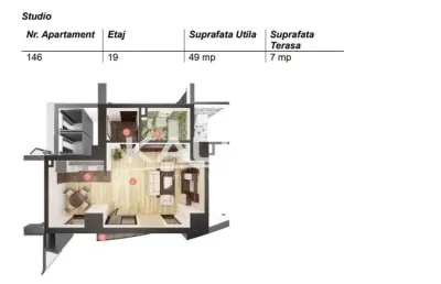 Apartamente cu 1 camera  | cu CF  | Manastur - foto 2