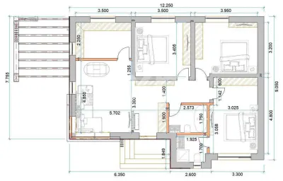 TVA inclus | Case TiP PARTER cu 4 camere in Trivale | Teren 465 mp - foto 3