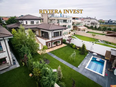Ovidiu Sud,vila de lux cu piscina si ponton pe malul lacului - foto 7