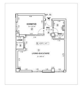 Apartament cu 2 camere open space Torontalului - foto 11