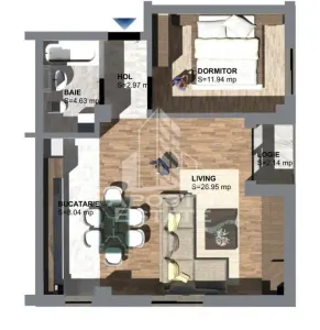 Apartament cu 2 camere open space Torontalului - foto 13