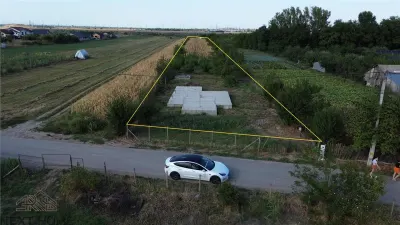 Teren 4.957 mp de vanzare in Golesti, strada Aurel Vlaicu - asfalt, utilitati si fundatie casa - Golesti