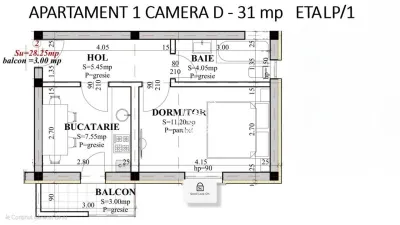 Apartament 1 camera  de vanzare  Lunca Cetatuii, - foto 2