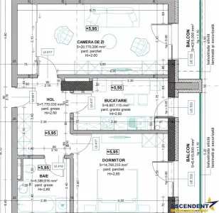 Apartament 2 camere Skyline City | 57 mp utili + 2 balcoane | Etaj 2 | Parcare inclusă - foto 8